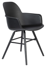 Zuiver Albert Kuip Dining chair with armrests - Black