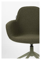 Albert Kuip Dining chair with armrests/swivel foot, Green