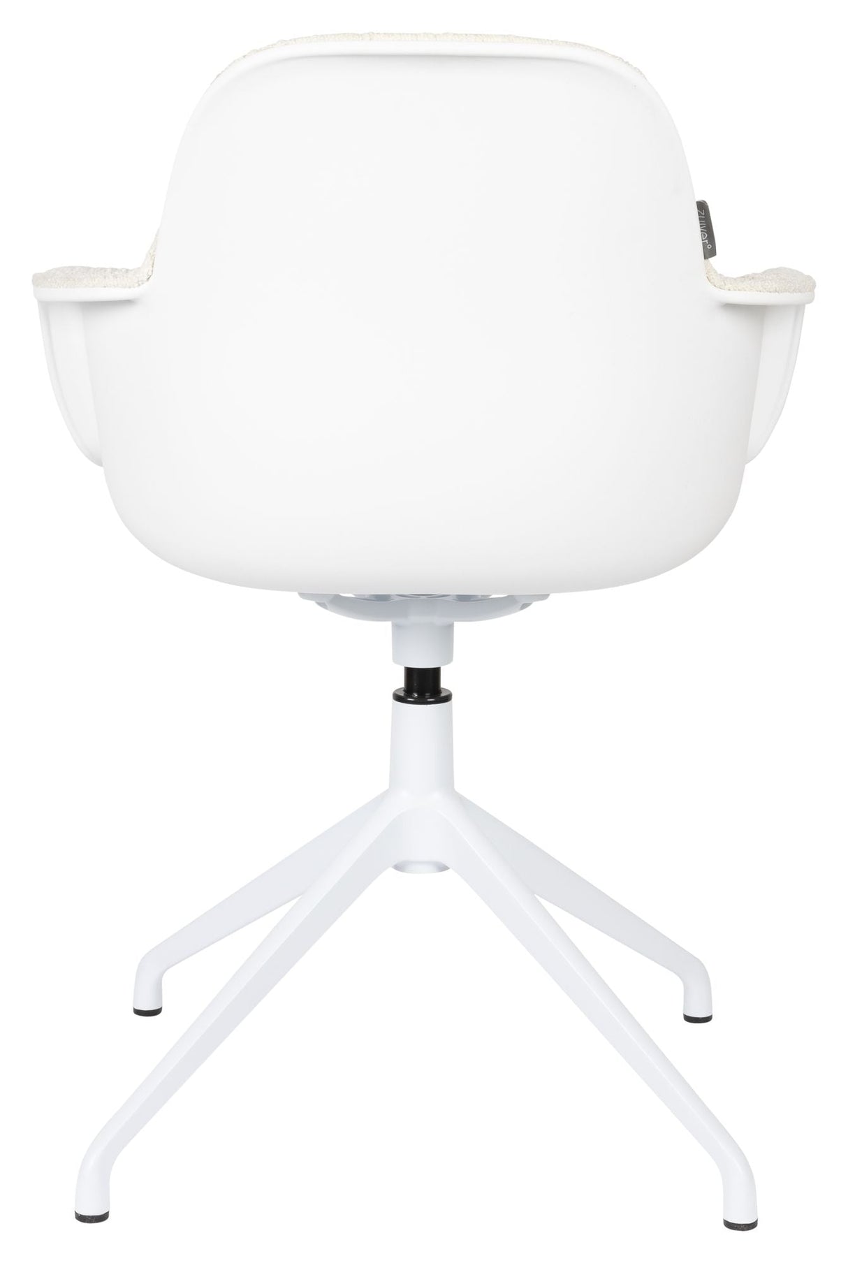 Albert Kuip Dining chair with armrests/swivel foot, White