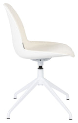 Albert Kuip Dining chair with turntable, White