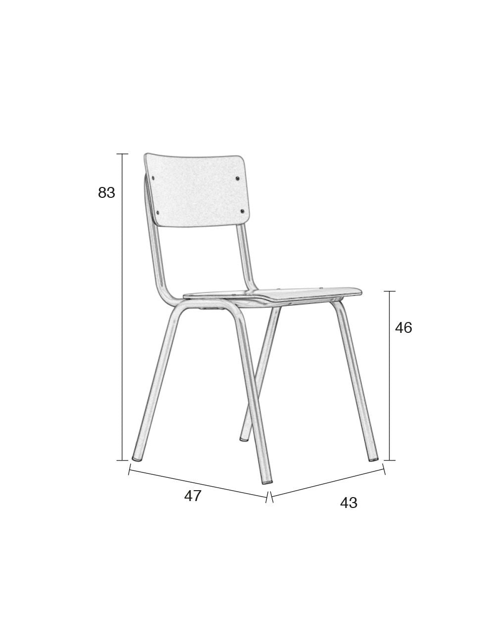 Zuiver Back to school Dining chair - Mat oliven