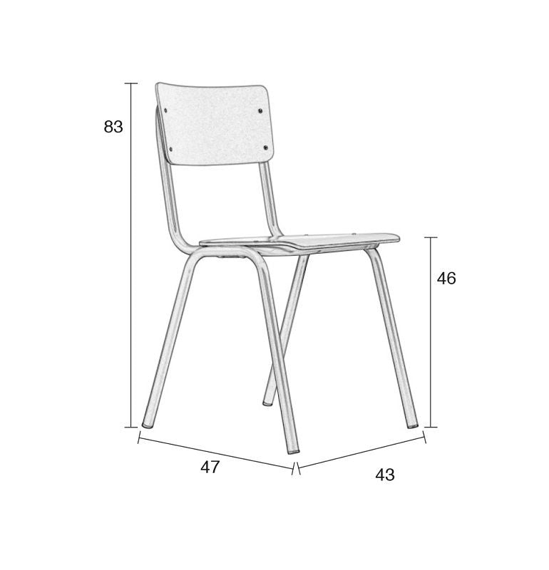 Zuiver Back to School Stacking Chair - White