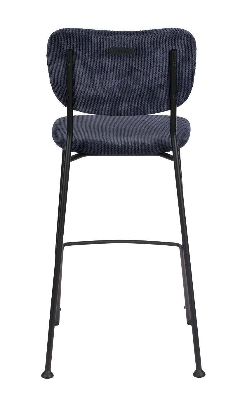 Zuiver Benson bar stool - Dark blue, SH: 64.5cm