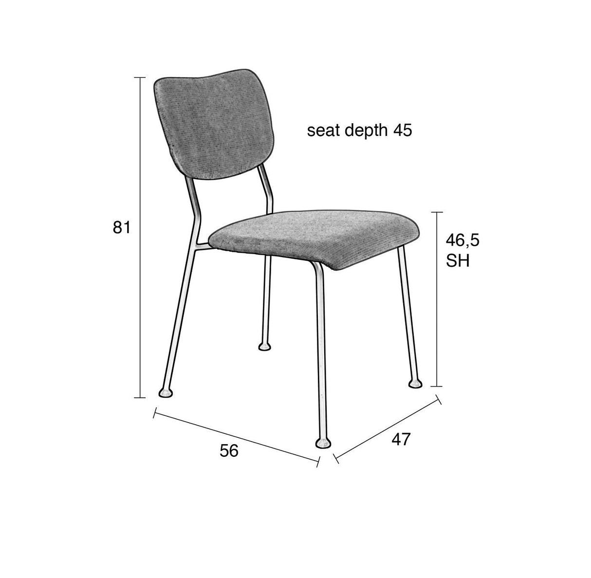 Zuiver Benson Dining Chair - Green