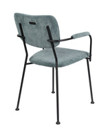 Zuiver Benson Dining chair with armrests - Gray blue