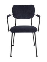 Zuiver Benson Dining chair with armrests - Dark blue