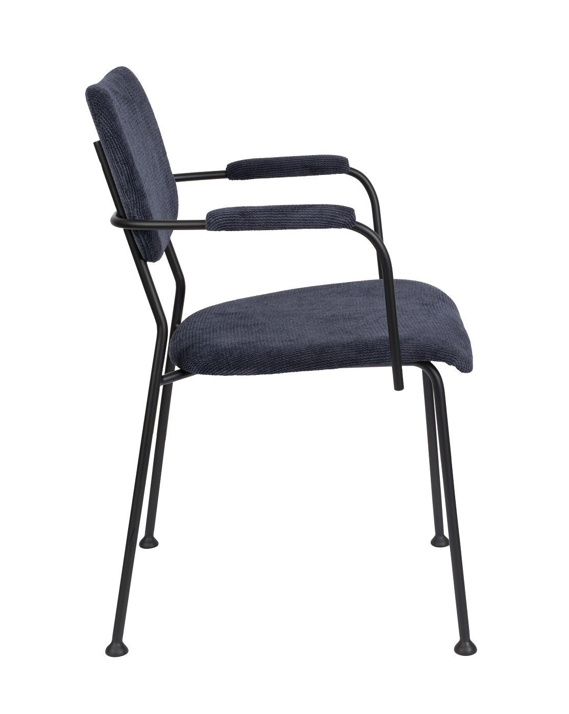 Zuiver Benson Dining chair with armrests - Dark blue