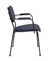 Zuiver Benson Dining chair with armrests - Dark blue