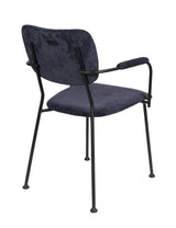 Zuiver Benson Dining chair with armrests - Dark blue