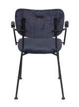 Zuiver Benson Dining chair with armrests - Dark blue