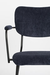 Zuiver Benson Dining chair with armrests - Dark blue