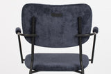 Zuiver Benson Dining chair with armrests - Dark blue