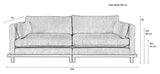 Blossom 3-pers. Sofa, Moss