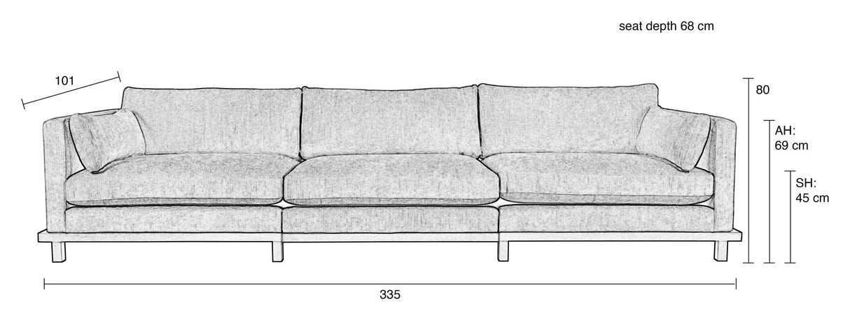 Blossom 4.5-pers. Sofa, Moss