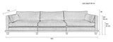 Blossom 4.5-pers. Sofa, Sand