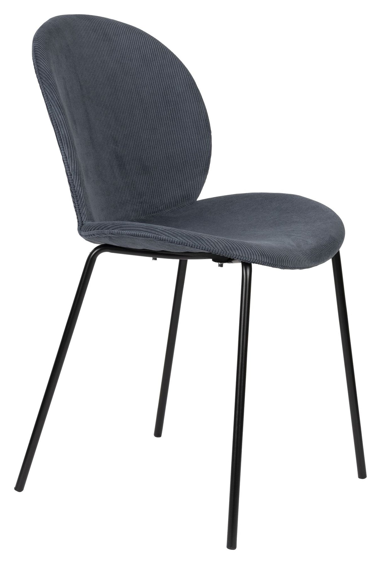 Bonnet Dining chair - Gray/ Blue velvet