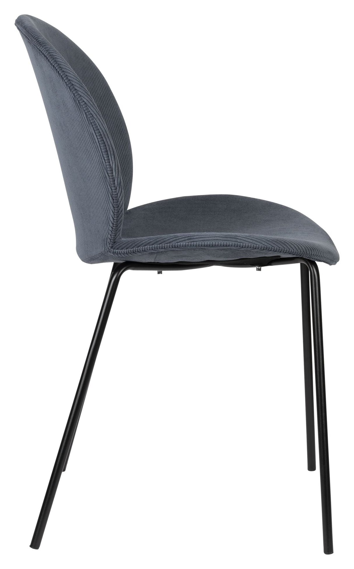 Bonnet Dining chair - Gray/ Blue velvet