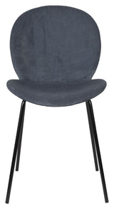 Bonnet Dining chair - Gray/ Blue velvet