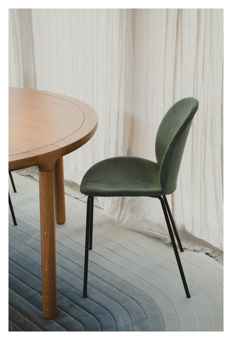 Bonnet Dining chair - Green velvet