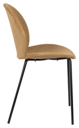 Bonnet Dining chair - Ochre velvet