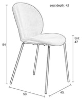 Bonnet Dining chair - Terra Cotta velvet