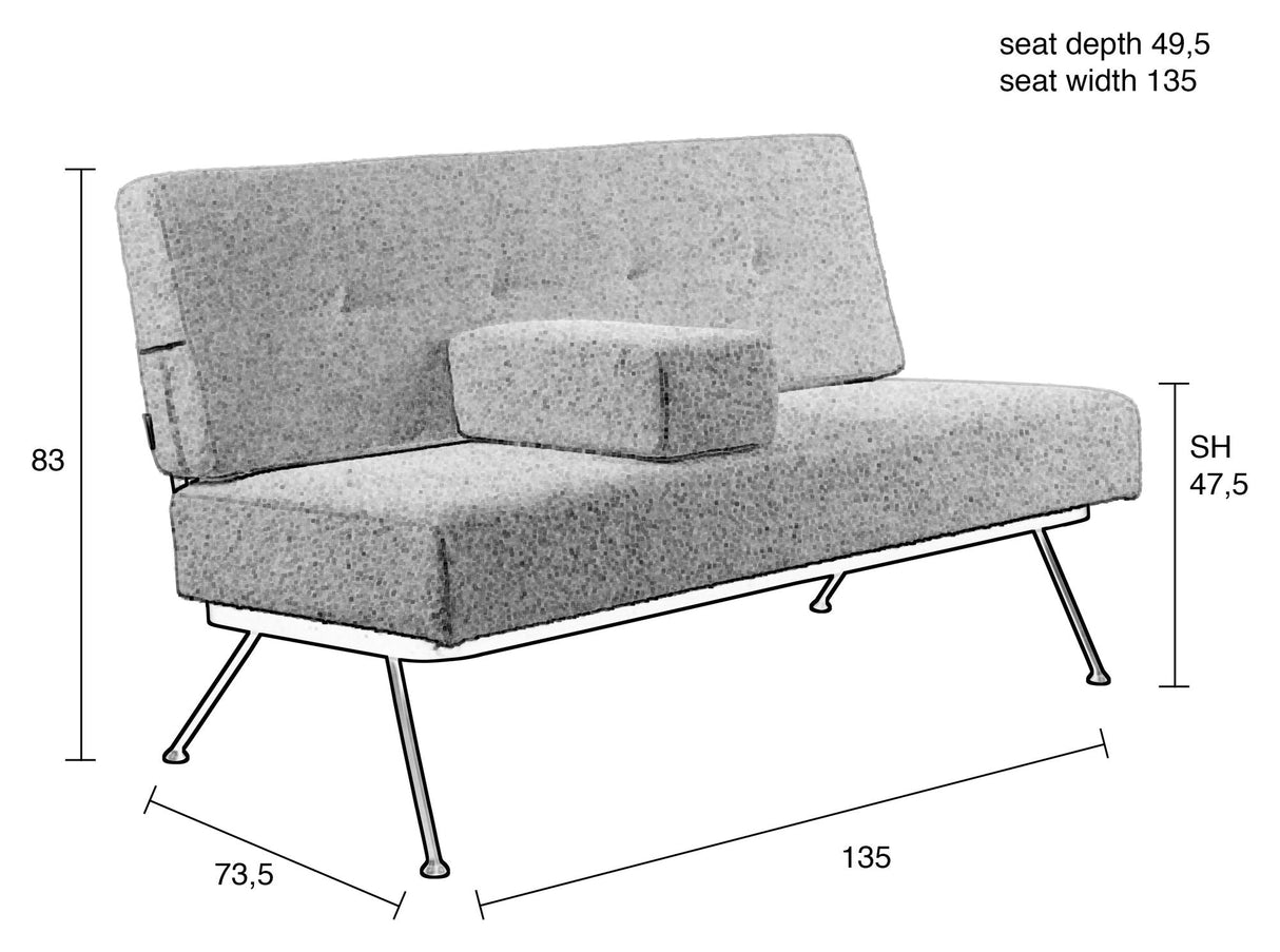 Bowie Lounge Sofa, White Teddy