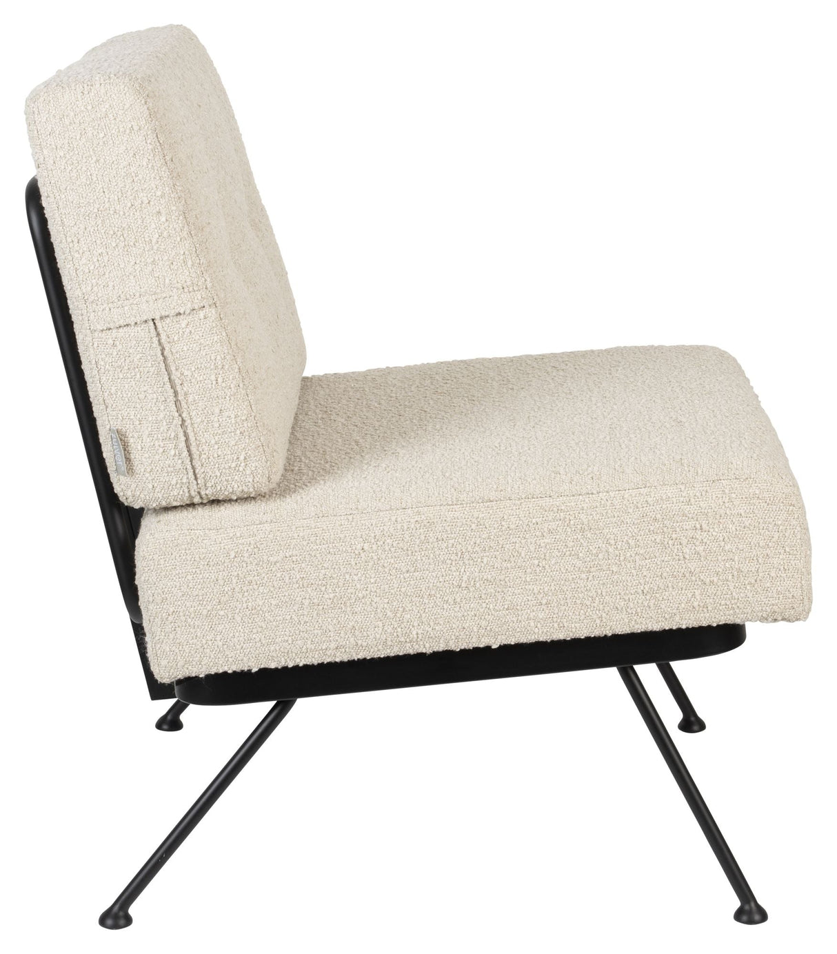 Bowie Lounge Chair, White Teddy