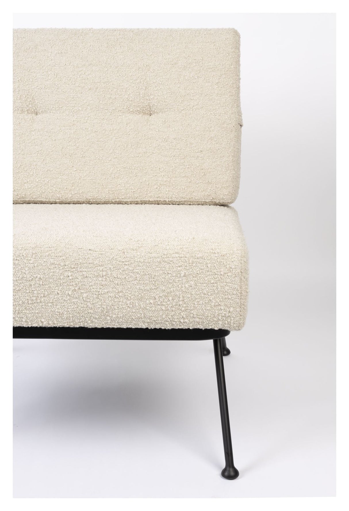 Bowie Lounge Chair, White Teddy