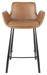 Zuiver Brit bar stool - Brown Leatherette, SH: 67.5cm