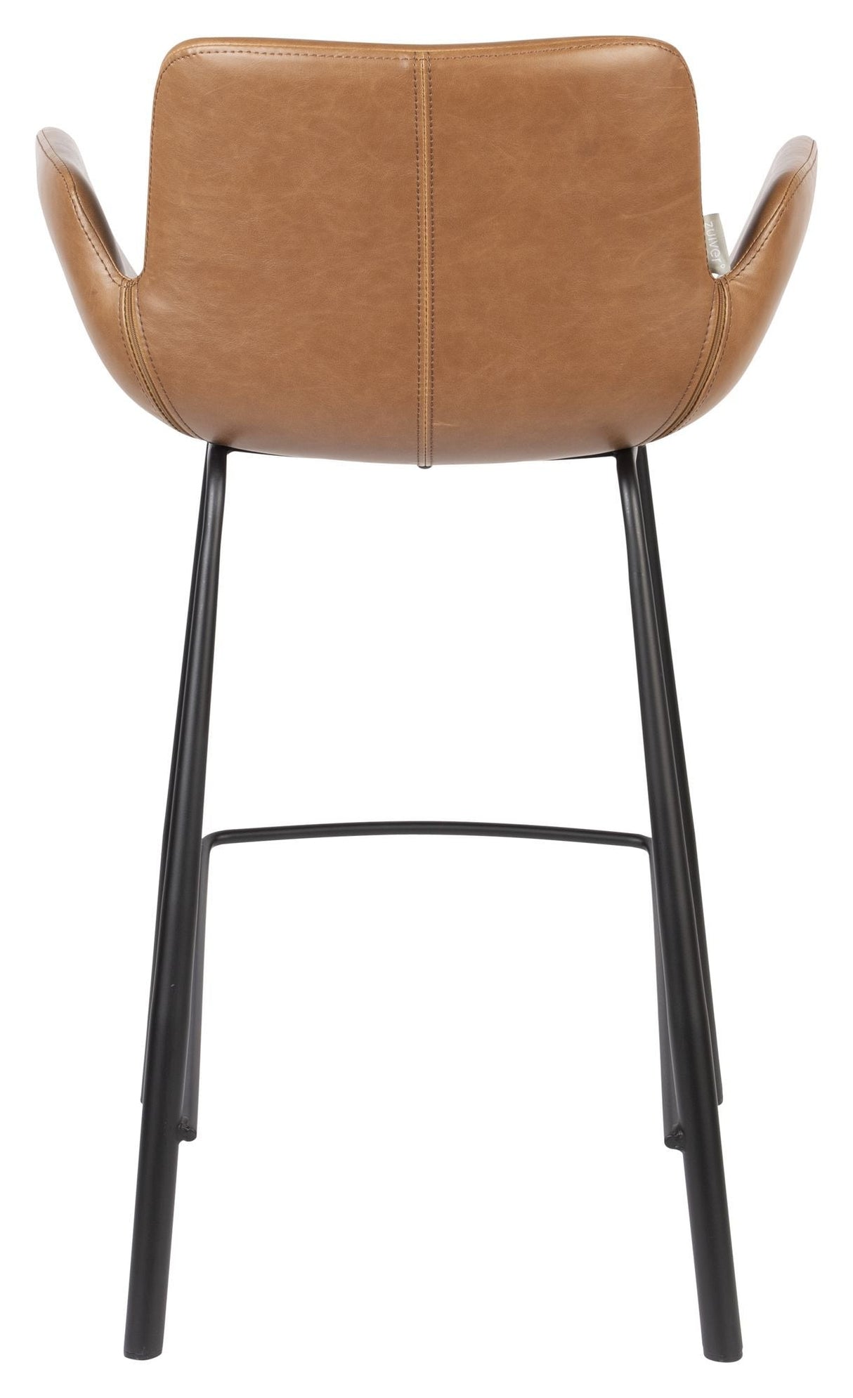 Zuiver Brit bar stool - Brown Leatherette, SH: 67.5cm