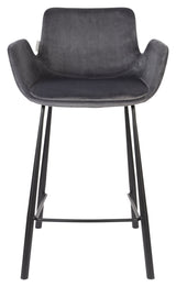 Zuiver Brit bar stool - Dark gray Velour, SH: 67.5cm