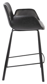 Zuiver Brit bar stool - Black Leatherette, SH: 67.5cm