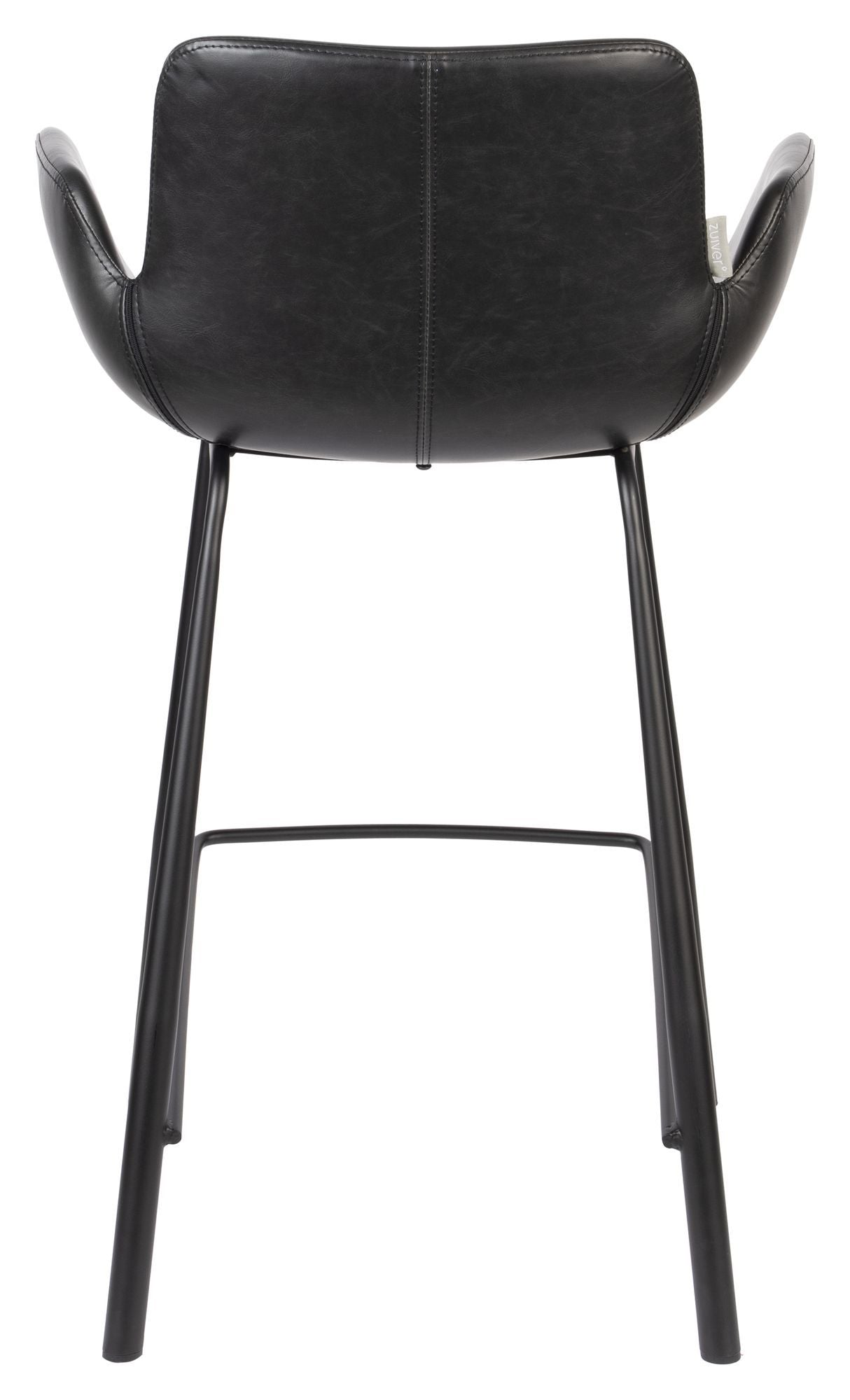 Zuiver Brit bar stool - Black Leatherette, SH: 67.5cm