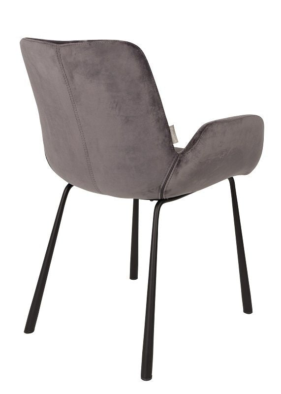 Zuiver Brit Dining chair w/armrests - Dark gray