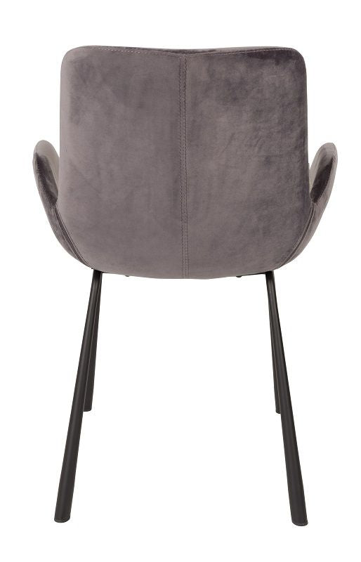 Zuiver Brit Dining chair w/armrests - Dark gray