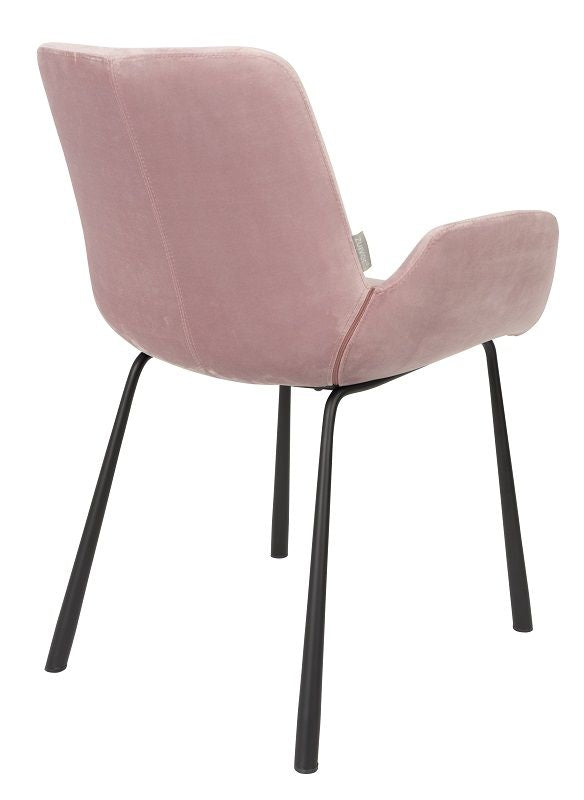 Zuiver Brit Dining chair w/armrests - Pink