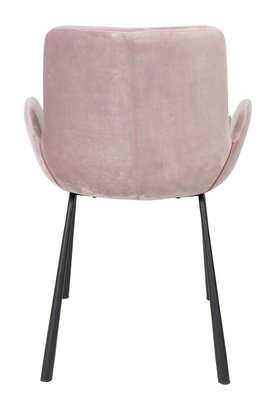 Zuiver Brit Dining chair w/armrests - Pink