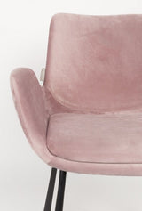 Zuiver Brit Dining chair w/armrests - Pink