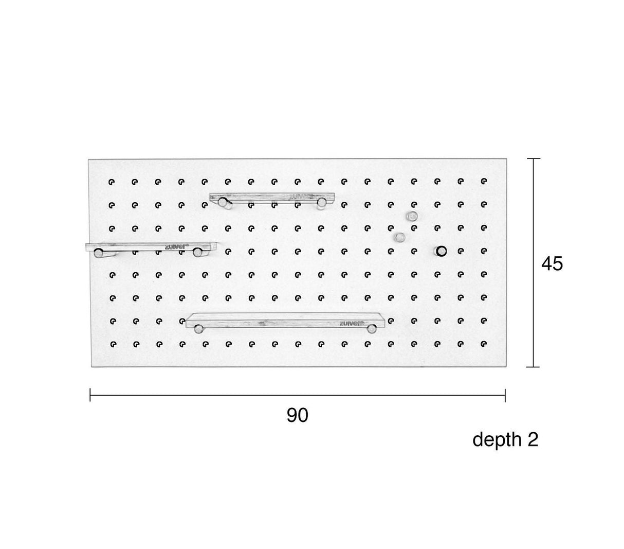 Zuiver Bundy Pegboard - White