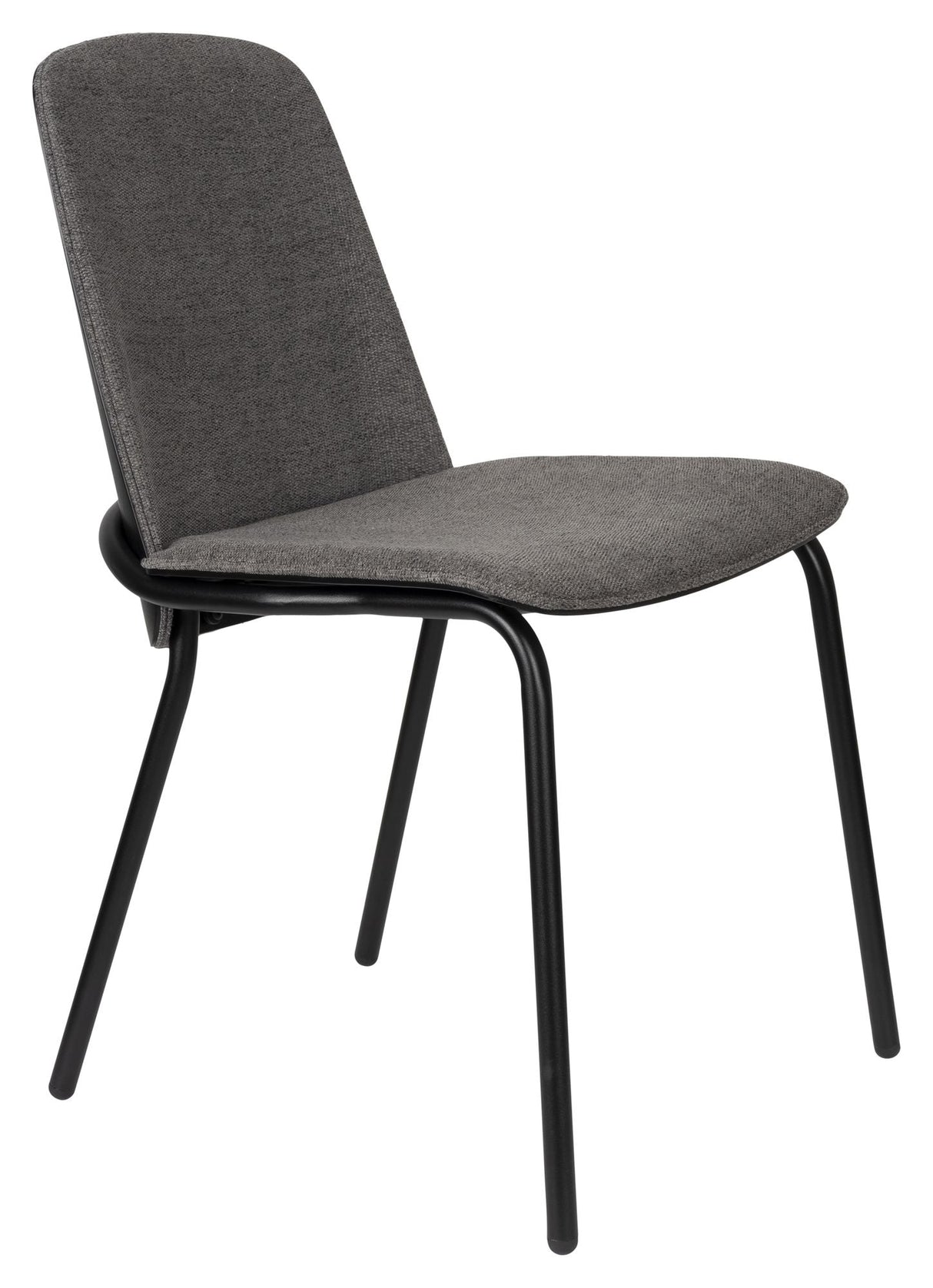 Clip Dining Chair - Black/ Gray Fabric