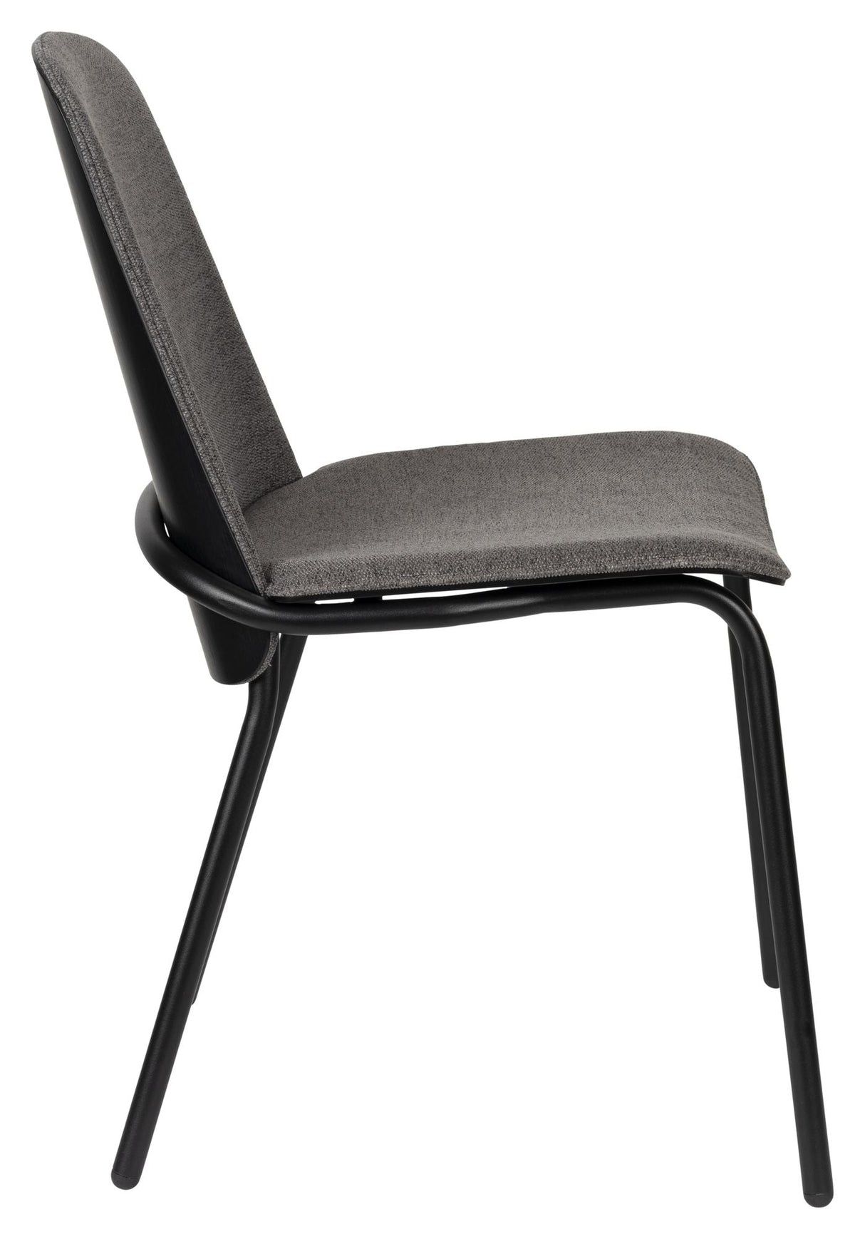 Clip Dining Chair - Black/ Gray Fabric