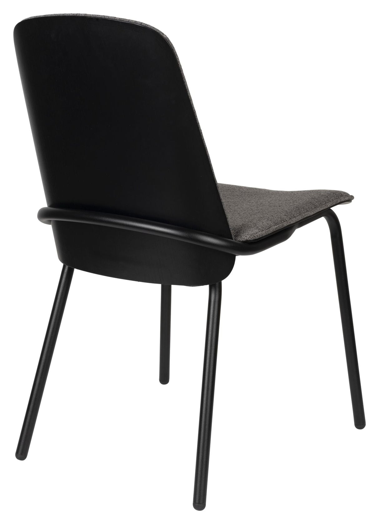 Clip Dining Chair - Black/ Gray Fabric