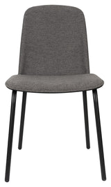 Clip Dining Chair - Black/ Gray Fabric