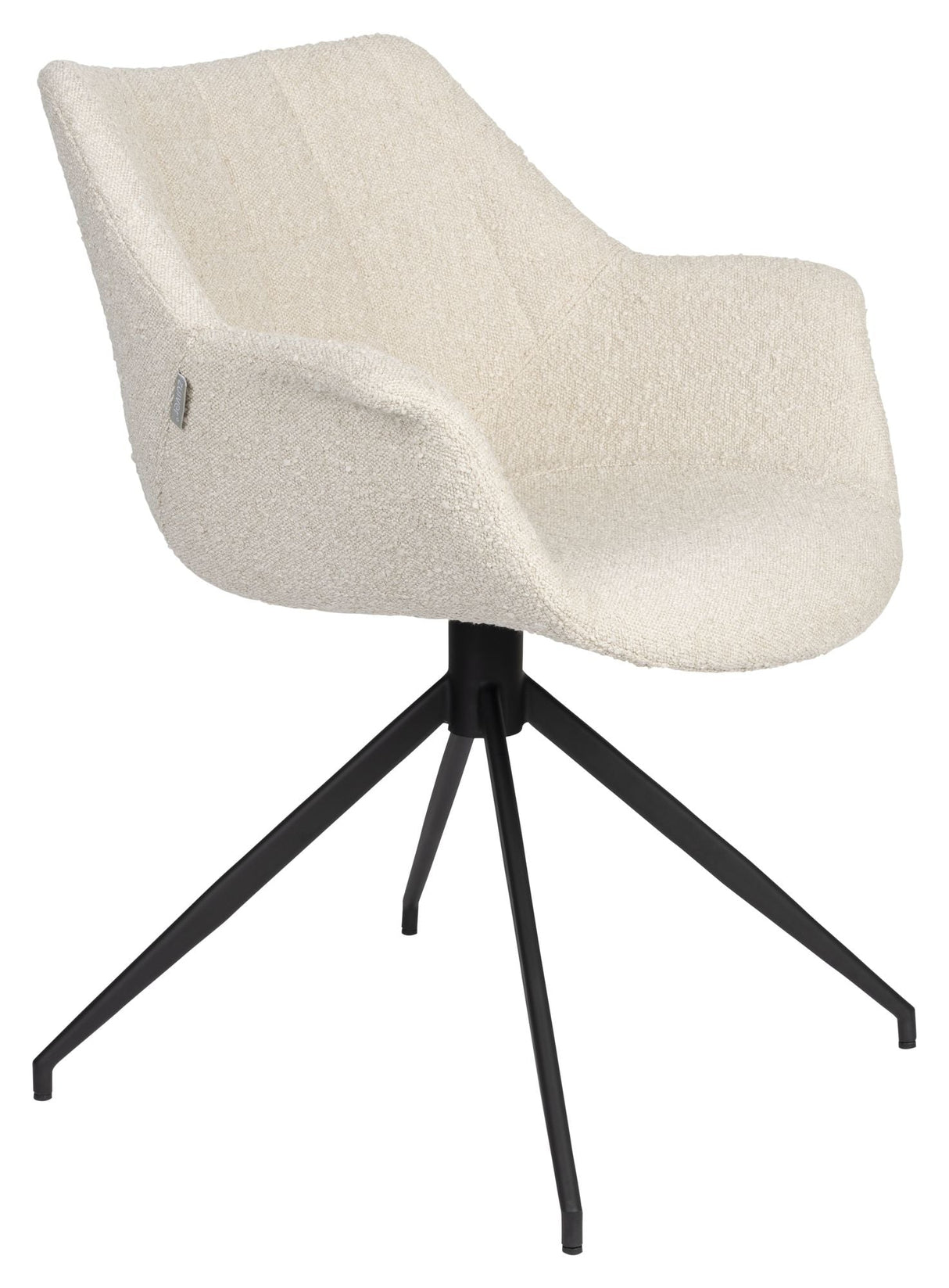 Doulton Lounge Chair w. swivel foot - Offwhite Bouclé