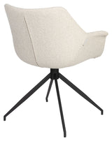 Doulton Lounge Chair w. swivel foot - Offwhite Bouclé