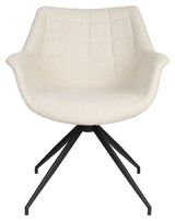 Doulton Lounge Chair w. swivel foot - Offwhite Bouclé