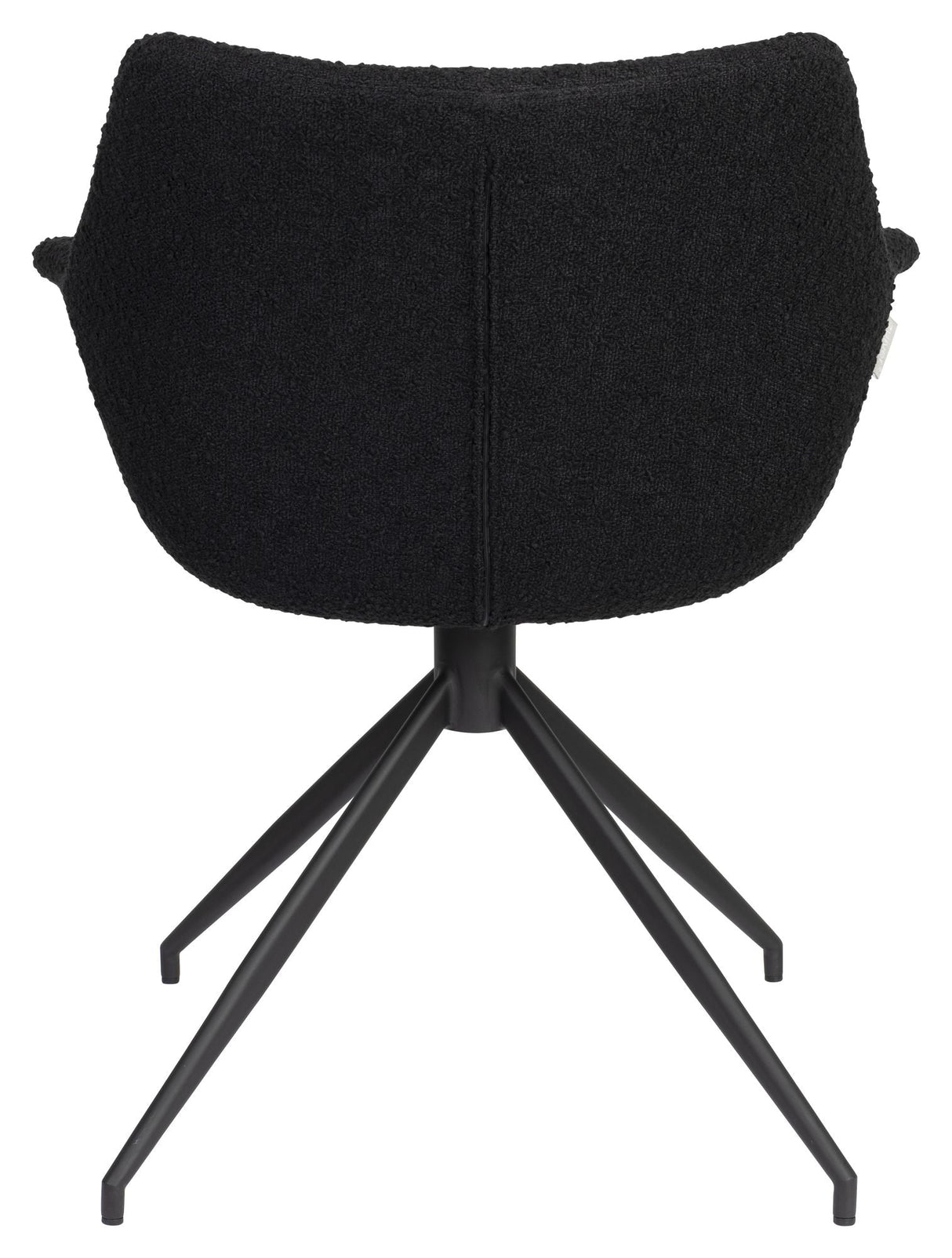 Doulton Lounge Chair with Swivel Base - Swivel Black Bouclé