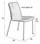 Zuiver Fab Dining Chair - Brown