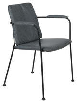 Zuiver Fab Dining chair with armrests - Gray blue