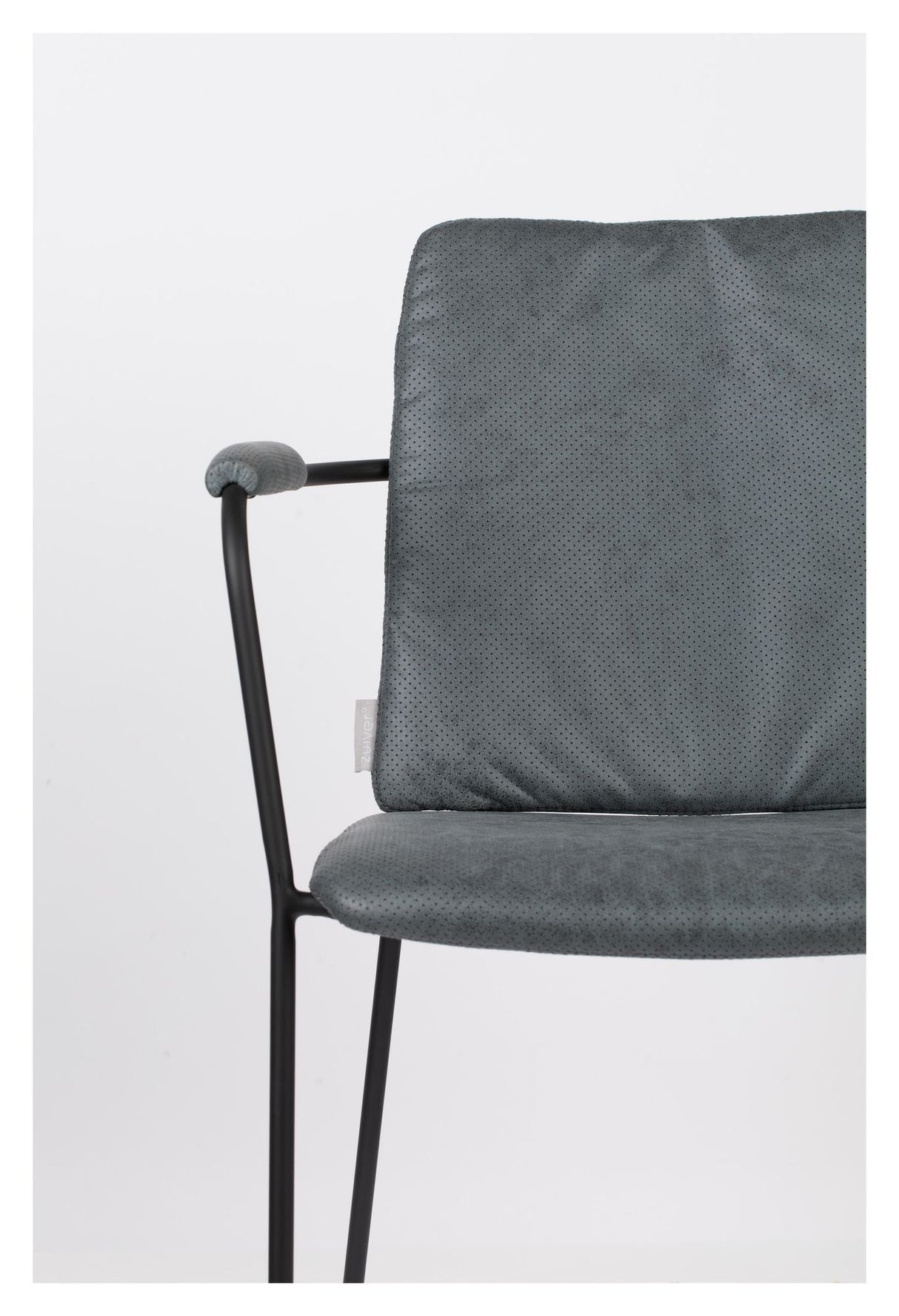 Zuiver Fab Dining chair with armrests - Gray blue